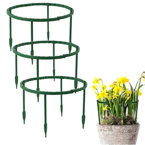 T TOVIA Small Plant Stakes, 12pcs Plant Support Stakes Small Tomato Cage - size: 5.5" X 5.5"