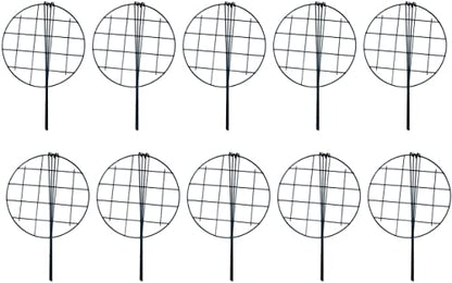10 Pack 20 x 30 inch Poeny Cage Grow Through Grid Plant Brace Flower Support Rings,Round Metal Plant Stakes Rings, Strong Large Garden Supports for Flowers, Peonies, Rose, Lily - size: 20"x30" Pack of 10