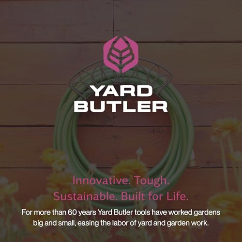 Yard Butler Heavy Duty Wall-Mounted Hose Hanger - Flower Design, Green - color: Weathered Green, size: Flowers