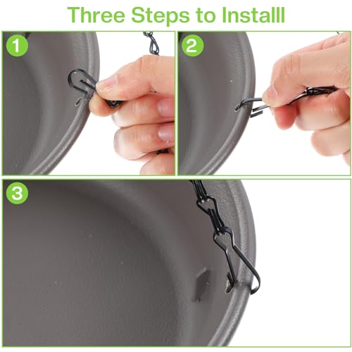 Kifmurase 2 Packs Plant Hanger Hanging Planters, for Plants, Black