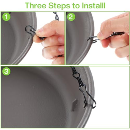 Kifmurase 2 Packs Plant Hanger Hanging Planters, for Plants, Black