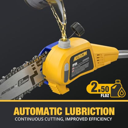 Cordless Pole Saw for Dewalt 20V Battery, 15 FT Reach, Tool Only