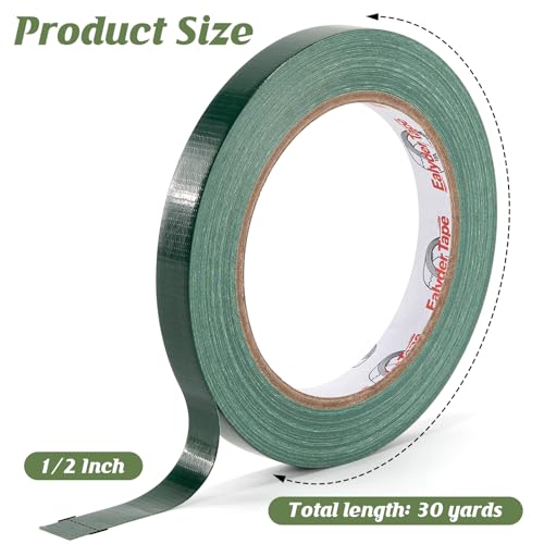 2 Rolls Green Floral Tape 1/2" x 30Yd Waterproof Florist Tape - size: 2 rolls, green 1/2 Inch x 30 Yard