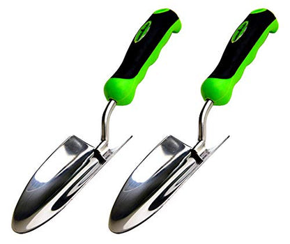 Garden Guru Super Strong Garden Trowel Hand Shovel - Stainless Steel - Rust Resistant - Ergonomic Grip - Perfect Tool for Gardening, Weeding, Transplanting and Digging in Garden Beds (2 Pack) - size: 2 Pack, style: Stainless Steel