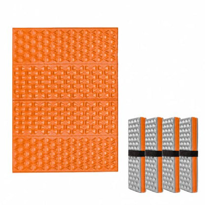 FOCHIER F Stadium Seat Pad, Foam Sitting Pad Mat, Diamond Foldable Camping Seat Cushion for Bleachers, Outdoor Hiking, Backpacking, Picnic, Fishing, Concert,Mountaineering - color: Orange 4PC