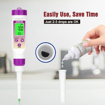 pH Electrode Storage Solution, 3M KCL, 4x30ml for pH & ORP Meters - color: White Red