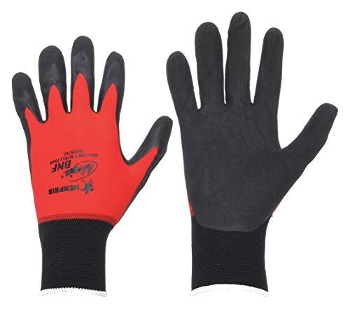 MCR Safety N96970L Ninja Work Gloves, Large, 1-Pair, Red - size: Large