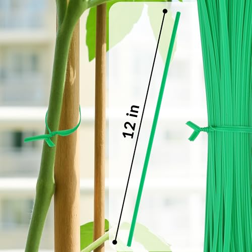 Gardzen 300 Pack 12" Twist Ties Reusable Coated Wire Plant Ties - size: 12 Inch