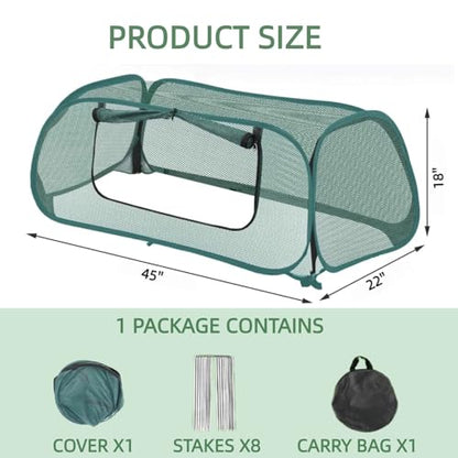 1Pack Raised Garden Bed Covers, Pop Up Mesh Plant & Vegetable Cover,30% Sunblock Plant Shade Tent, Outdoor Planter Protection, Sun & Insect Guard - color: Green