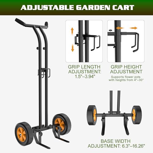 Housolution Plant Caddy with Wheels, Heavy Duty Plant Dolly for Big Pots