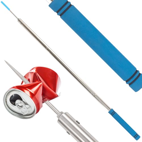 Trash Poker Stick,48Inch Trash Picker Upper Grabber High-Duty Stainless Steels Tip Lightweight & Reinforcement Garbage Debris Nabber Litter Picker Grabber Durability Reacher Yard Stick - size: 48 Inch blue
