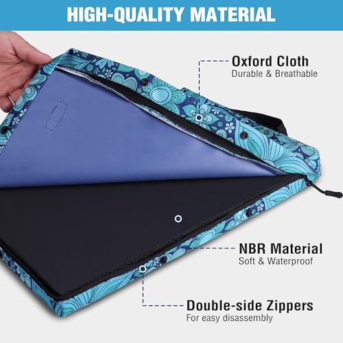 WORKPRO 17" Kneeling Pad with Removable Cover, Soft NBR Foam Cushioning - color: Blue