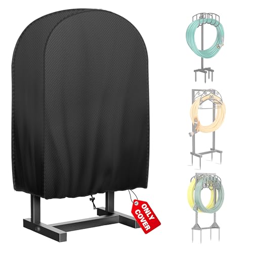 Garden Hose Holder Cover , Extends Hose & Hose Holder Lifespan,Weatherproof Protection Against Rain, Sun & Snow – Universal Fit for Hose Hangers (Black Cover Only) - color: Black - Hose Holder Cover, size: 0-200FT