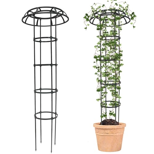Quibbay 65 Inch Mushroom Top Garden Trellis for Climbing Plants, 1 Pack - style: 5 Floors-10*65IN