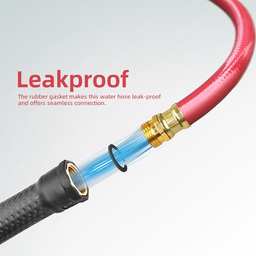 50 ft Heavy Duty 3/4” Red Garden Hose, Solution4Patio, Male/Female Fittings - size: 3/4 in. x 50 ft.