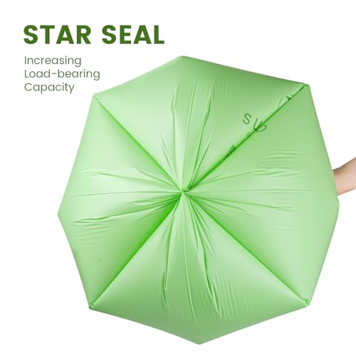 SUPERBIO 96 Gallon Compostable Lawn & Leaf Bags, Extra Thick 1.57 Mil - style: 96 gallon,40 count