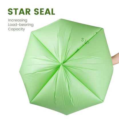SUPERBIO 96 Gallon Compostable Lawn & Leaf Bags, Extra Thick 1.57 Mil - style: 96 gallon,40 count