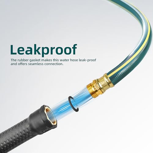 25ft Heavy Duty 3/4" Garden Hose, Solution4Patio, Male to Female Fittings - color: Green/Yellow, size: 3/4 in. x 25 ft.