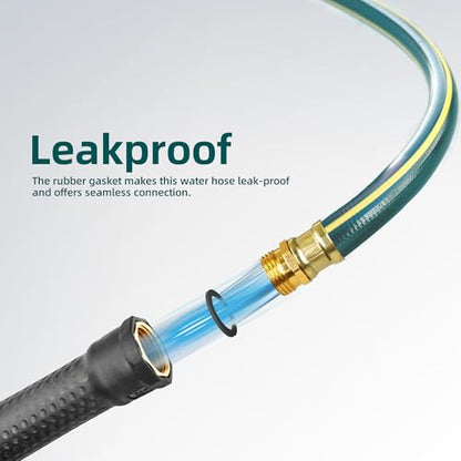 25ft Heavy Duty 3/4" Garden Hose, Solution4Patio, Male to Female Fittings - color: Green/Yellow, size: 3/4 in. x 25 ft.