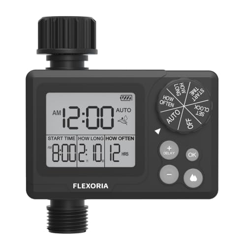 Digital Programmable Water Timer, Garden Hose Sprinkler Timer for Irrigation and Watering Systems, 1 Outlet