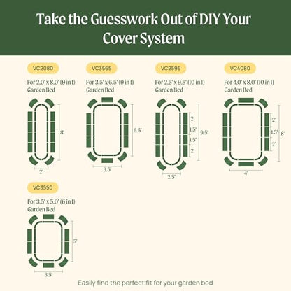 Vego garden 3.5' x 5.0' Mesh Cover System,Pest Control Frame Cover Kit,35% Shading Rate for Plant Protection, Durable & Heavy-Duty Garden Cover (Garden Beds Not Included) - size: 3.5'W x 5.0'L