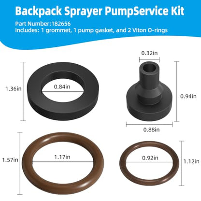 182656 Backpack Sprayer Gasket Repair Kit Compatible with Smith 4 Gallon