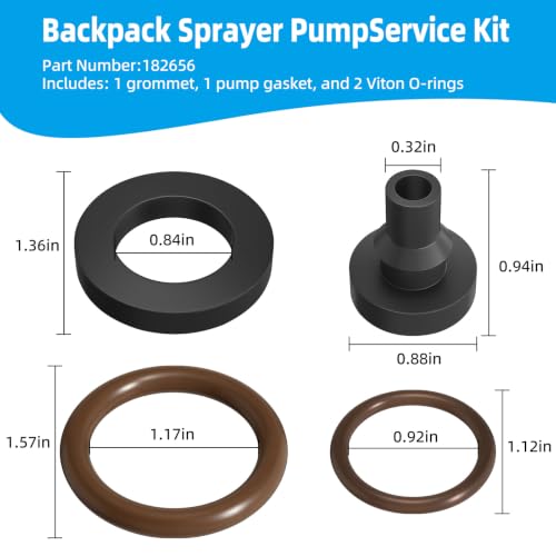 182656 Backpack Sprayer Gasket Repair Kit Compatible with Smith 4 Gallon
