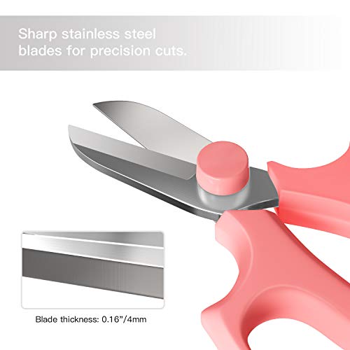 Housolution Flower Scissors, 3PCS Premium Steel Pruning Shears, Pink - color: Pink, size: 3 Pack