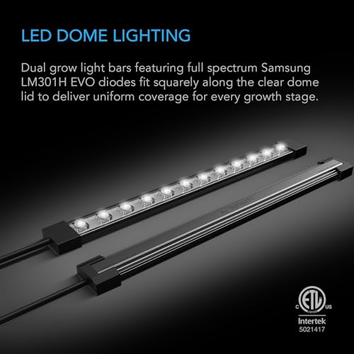 AC Infinity Humidity Dome Kit 5x8 w/ LED Grow Lights & Seedling Heat Mat - size: Standard Full Kit
