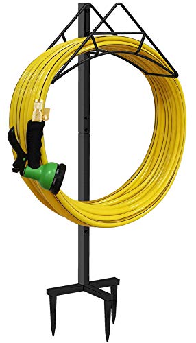 Artigarden Garden Hose Holder, Free Standing Metal Water Hose Stand Hanger - style: Rocket Style
