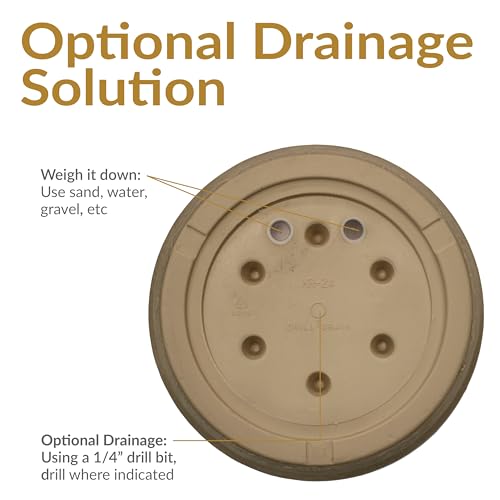 Sunnydaze Anjelica 24'' Large Plastic Planter Pot for Plants, Beige - color: Beige, size: 24 in