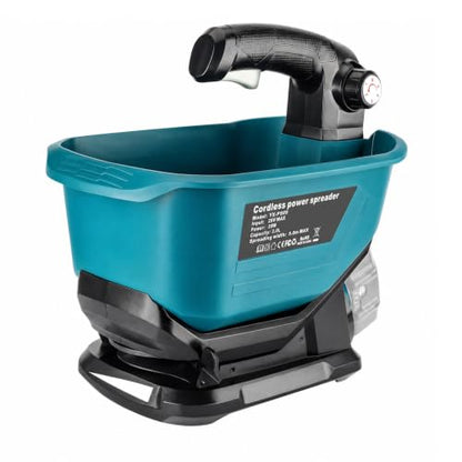 Handheld Power Spreader Compatible with Makita 18V Battery, 5-Speed Handheld Fertilizer Spreader, 3.7L Capacity, Adjustable 140° Broadcast Spreader for Seed,Fertilizer,Salt & Ice Melt (No Battery) - color: Blue