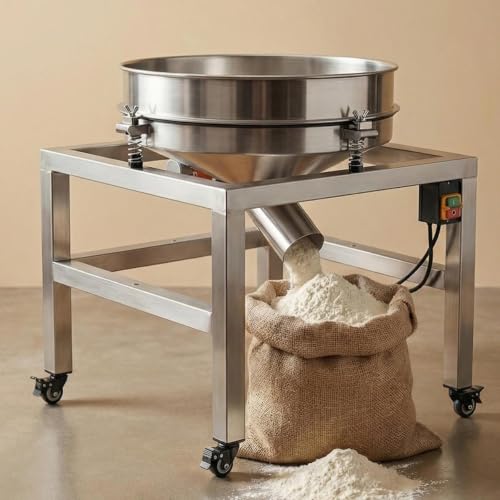 Sidasu 19.6“Automatic Vibrating Sifter Machine,40/100 Mesh, 110V - size: With（40+60）mesh