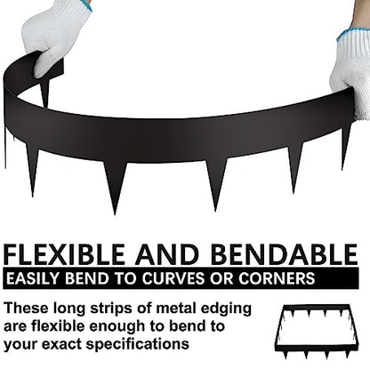 WORTH Garden 33 ft. Metal Landscape Edging, Lawn Edging for Landscaping - color: Powder-Coated Black