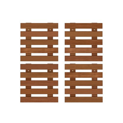 Furinno TIOMAN Outdoor Vertical Wall Planter, Set of 4 Wooden Hanging Planters, for Indoor, Outdoor Plants, Balcony, Patio, Natural - size: Set of 4