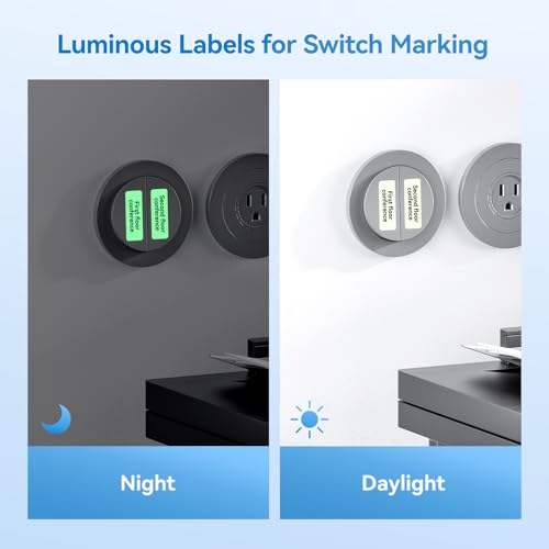 NIIMBOT Thermal Transfer Labels 0.52''x1.38'', Only for B18/N1 Label Maker - color: 0.51''×1.38''-luminous