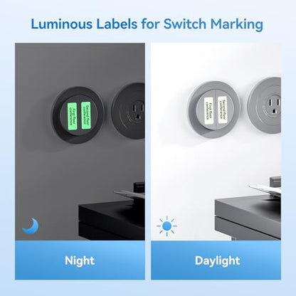 NIIMBOT Thermal Transfer Labels 0.52''x1.38'', Only for B18/N1 Label Maker - color: 0.51''×1.38''-luminous