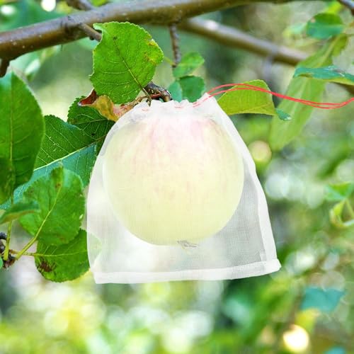 Fruit Bags for Fruit Trees, 25pcs 6x6 in Fruit Protection Net Bags, Garden Netting Mesh Bags with Drawstring Keeping Away Birds Pests Squirrels, Bug Net Bags - size: 6"x6"/Pack of 25