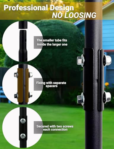Aerator Lawn Tool for Garden Yard, Manual Yard Aerator with Heavy Duty 2" Pre-Installed Spikes, Dual-Screw Reinforced Handle for Stability, Grass Plug Aerator for Lawn Care Garden, Revives Lawn Health