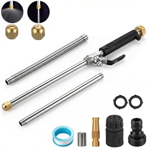 Power Washer Hose Attachment, Pressure Washer Wand Nozzle for Garden Hose - color: Black