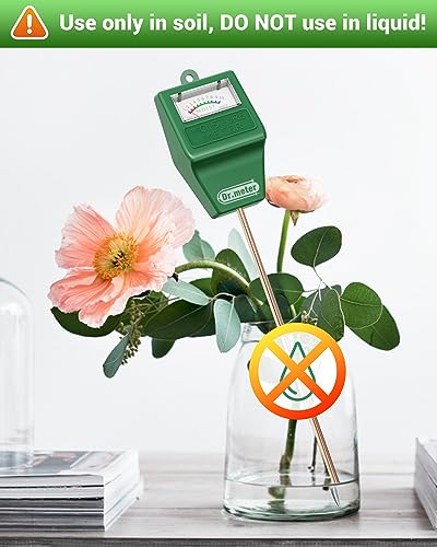Dr.meter 2 Pack Long Probe Soil Moisture Meter for Plants Soil Tester - size: 15.23 inch