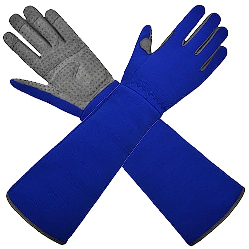 3-in-1 Gloves for Gardening, Farming & Cleaning, Stab-Proof, Anti-Slip, Wear-Resistant, Comfort, Breathable, Durable - color: Blue, size: X-Large