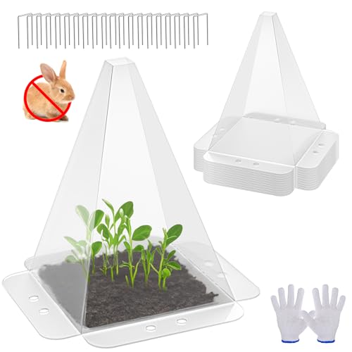 20 Pack Garden Cloches,Clear Reusable Plant Bell Covers,7.8"x11"