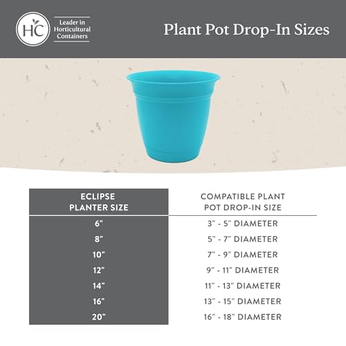 The HC Companies Eclipse Round Planter Pot, 6 Inch, Slate Blue, 4-Pack - color: Slate Blue, size: 6" (Pack of 4)