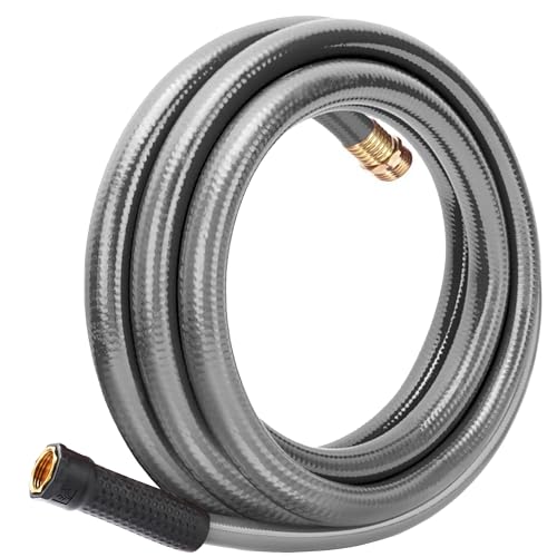 Worth 3/4 in. x 10 ft Gray Leader PVC Garden Hose, Male to Female Fittings - color: Gray, size: 3/4" x 10ft' (10feet)