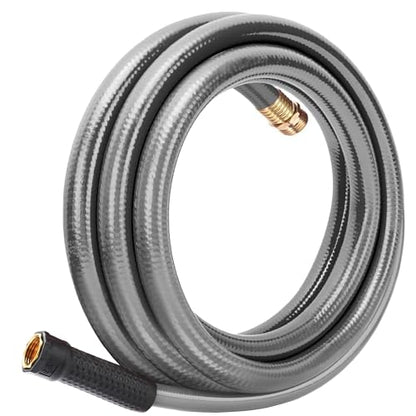 Worth 3/4 in. x 10 ft Gray Leader PVC Garden Hose, Male to Female Fittings - color: Gray, size: 3/4" x 10ft' (10feet)