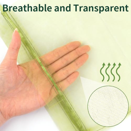50 Pcs Fruit Protection Bags, 10×14 in Mesh Cover Nets for Tree, Green - color: Green, size: 10×14 in