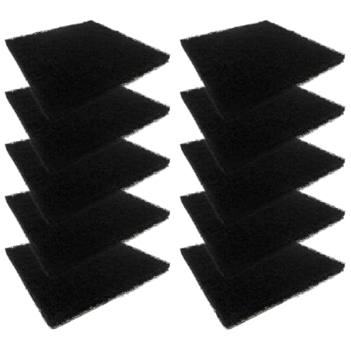Square Carbon Filter Refills – 10 Pack, 5x5 Inch Activated Charcoal Sheets for Indoor Kitchen Compost Bucket and Countertop Bins