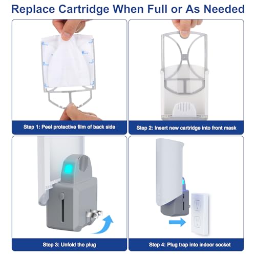 Flying Insect Trap for Fruit Flies,Gnats,1 Devices & 3 Refills