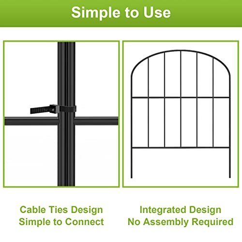 Decorative Garden Fence 29ft (L) x 16.5in (H) Fencing Dog Animal Barrier - size: 29' (L)